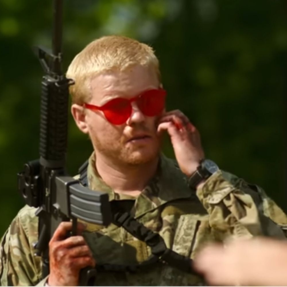 Red Lens Tactical Glasses From The Movie "Civil War" 2024